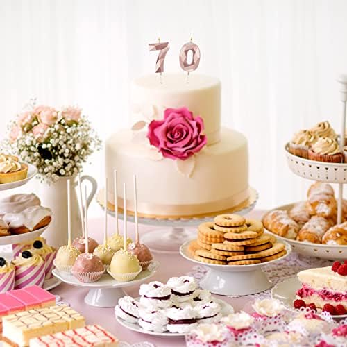 Nuanchu Elegant 70th Birthday Candles Perfect for Parties Weddings