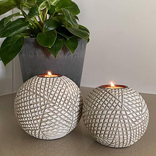 Capture the moment with our elegant Luca Orb Candle Holder Set