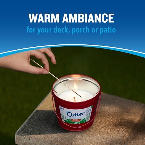 Cutter Citronella Cornmint Oil Candle Reduce Mosquitoes 17 Ounces