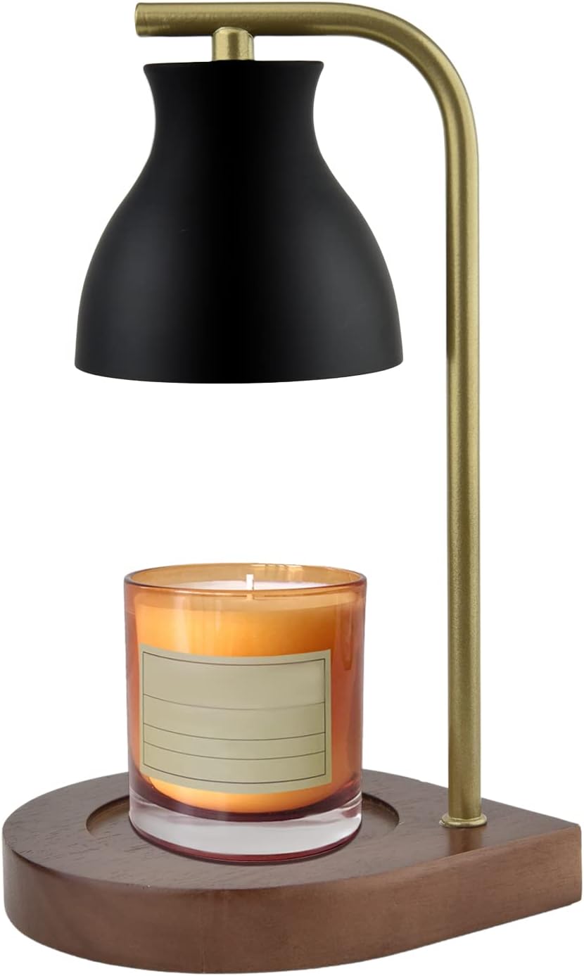 SOKCVSEA Candle Warmer Lamp - Candle Lamp Warmer with Dimmable CBlack Gold
