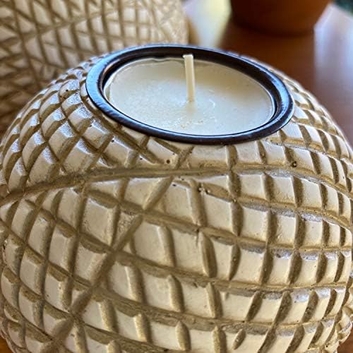 Capture the moment with our elegant Luca Orb Candle Holder Set