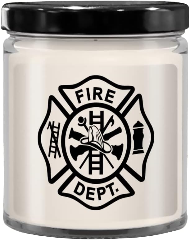 Game On Novelties Firefighter Maltese Cross Candle
