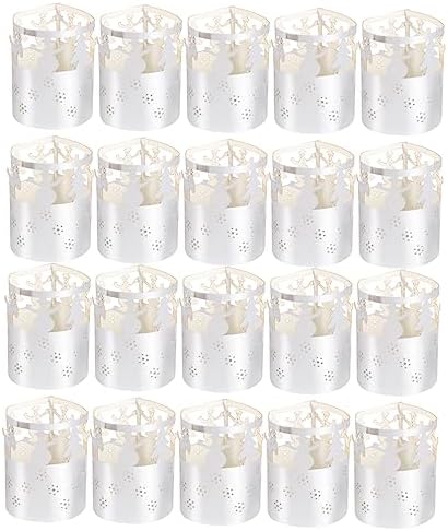 Goohochy 50-Piece Xmas Snowflake Paper Lampshade