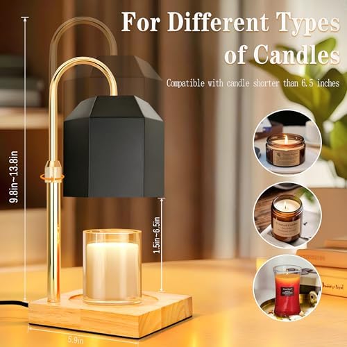 Cozy Flameless Candle Warmer Timer Dimmable Safe for Candles and Wax