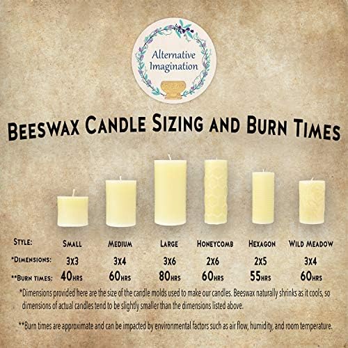 White Ivory Bees wax pillar candles