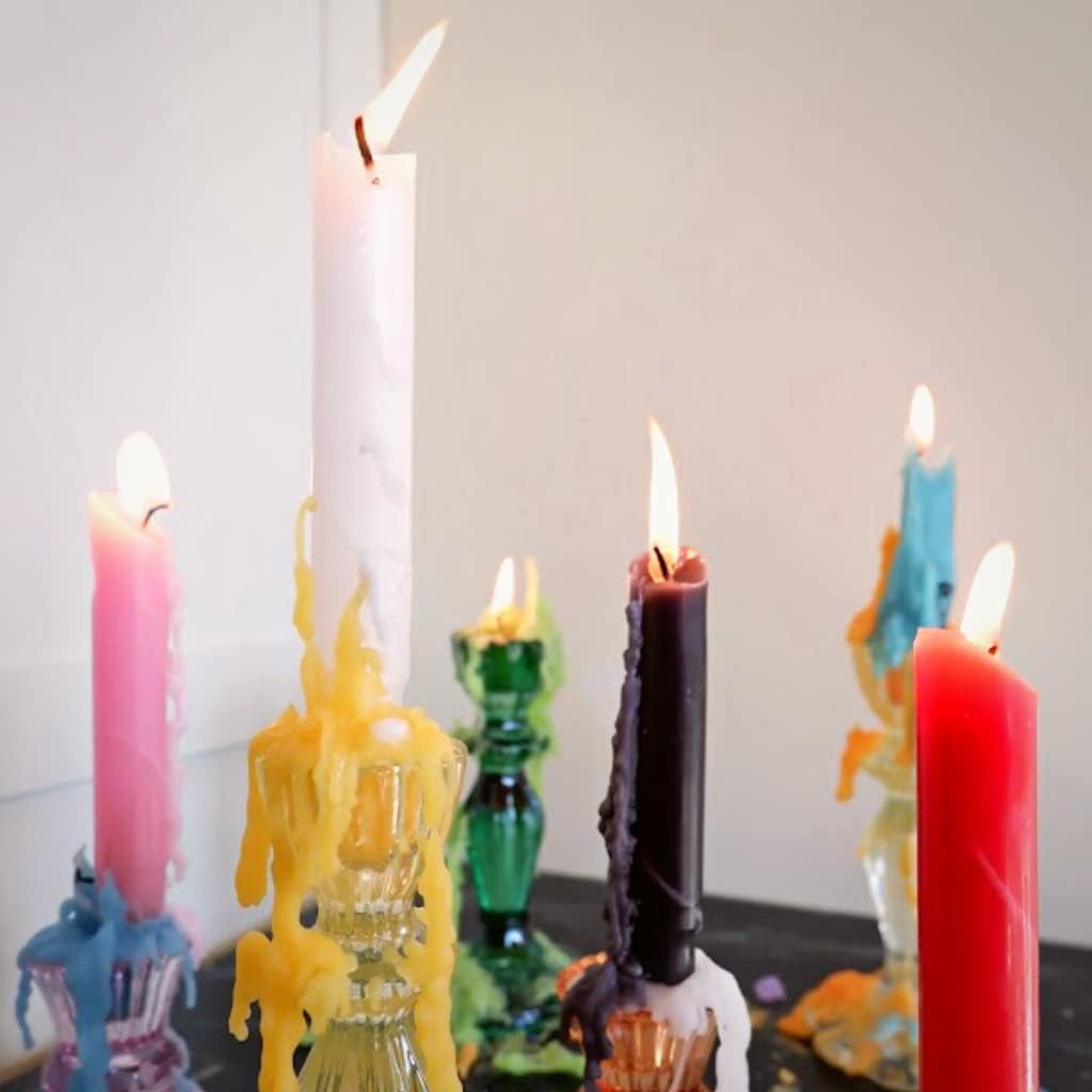 Candlestock White Wine Bottle Drip Candles Pack of 6