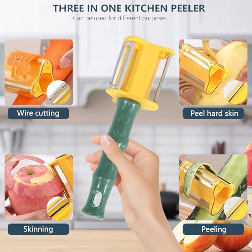 Two-Piece 3-in-1 Julienne Peeler and Slicer