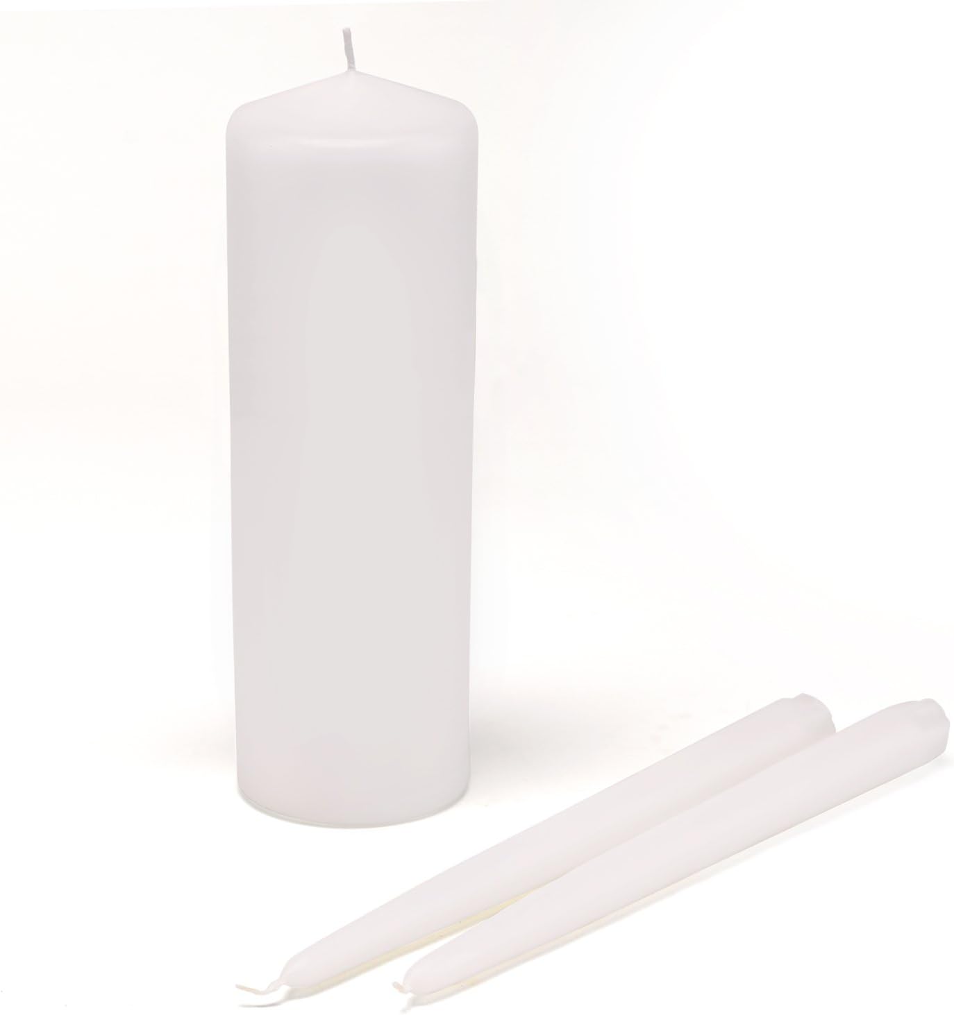 3-Piece Unity Wedding Candles White Elegant