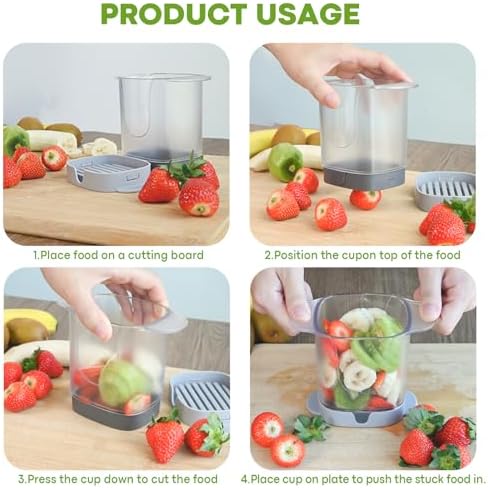 TMEDW Premium Fruit Slicer with Cleaning Brush
