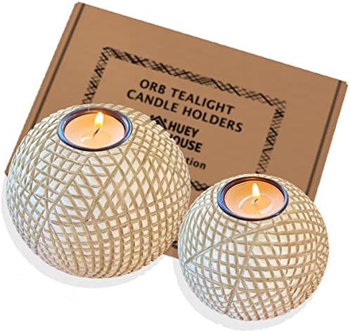 Capture the moment with our elegant Luca Orb Candle Holder Set