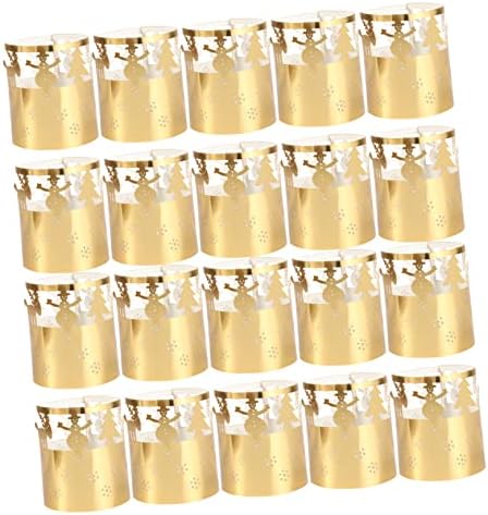 Brilliant Gold Christmas Candle Shade 50-Piece Set