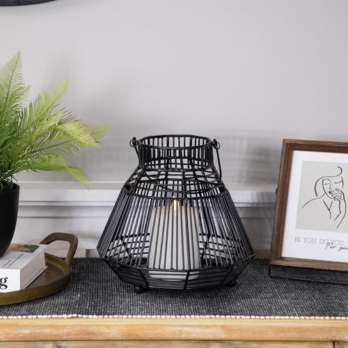 Charming Black Hurricane Candle Lantern