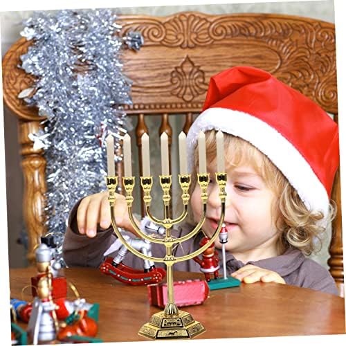 7-Piece Israeli Metal Candlestick Set for Home or Church