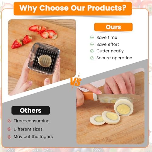 Efficient Fruit Slicer with 9 Blades and Detachable Design