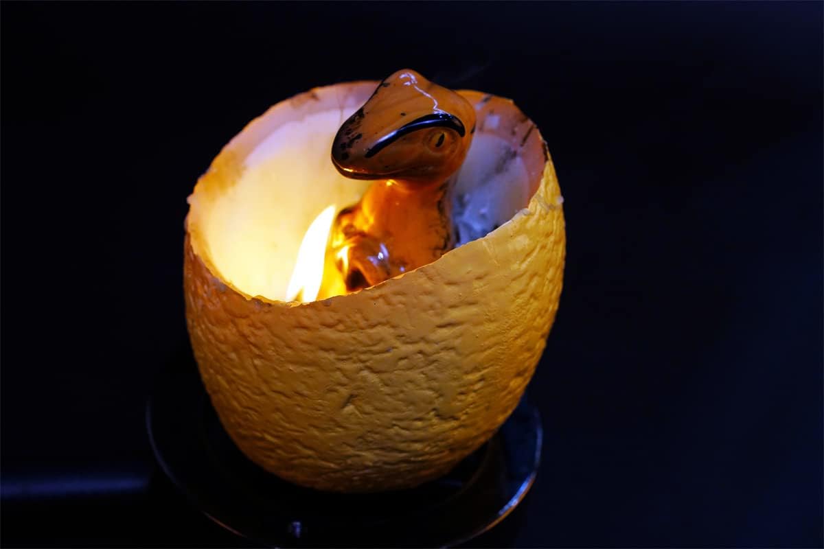 Dinosaur Hatching T-Rex Candle Collectible Keepsake