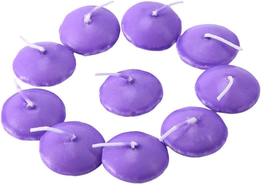 12pcs Purple Floating Candles smokerless for Weddings and Parties