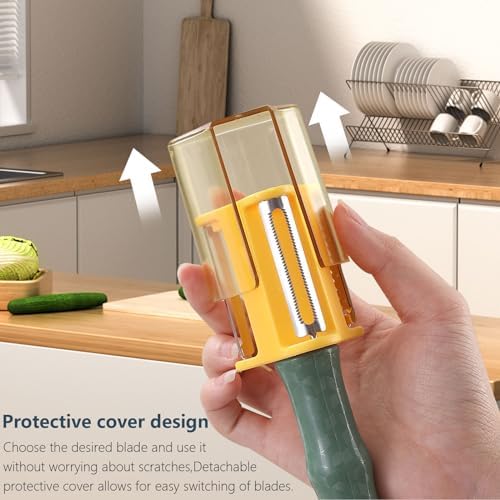 Two-Piece 3-in-1 Julienne Peeler and Slicer