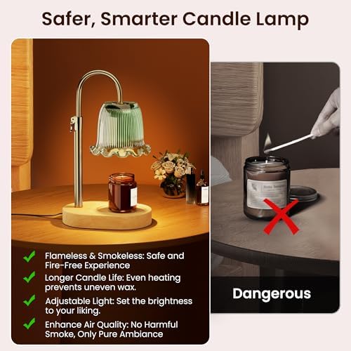 Glarepo Candle Warmer Lamp -adjustable stylish for Scented Candles