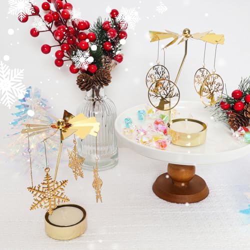 Heliltd 2-Piece Christmas Candle Holder Set Description