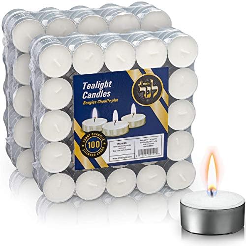 Unmatched 5 Bucket of 200 White Tea Lights - Reliable Durable and Long-Burning