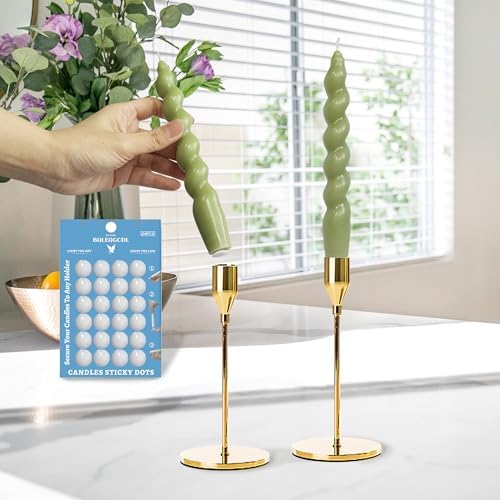 Securely Stick to Any Surface Zechkavaa White Wax Candle Adhesive Dots