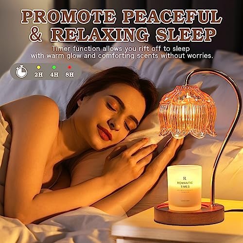 Gradient Candle Glass Lamp Timer for Home Dcor