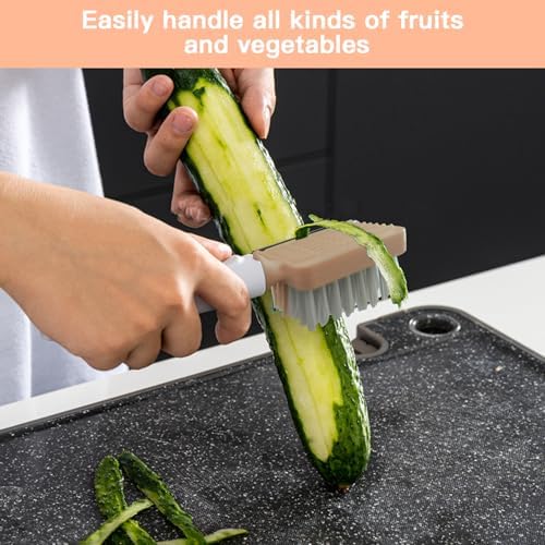 2 in 1 Vegetable Brush and Julienne Peeler