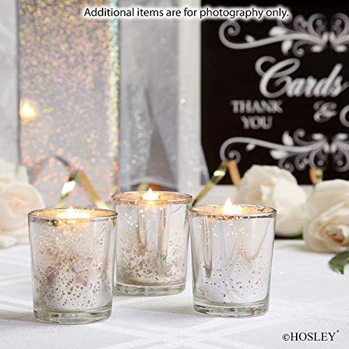 Hosley Premium Scented Glass-Filled Votive Candles 6-Pack Rose