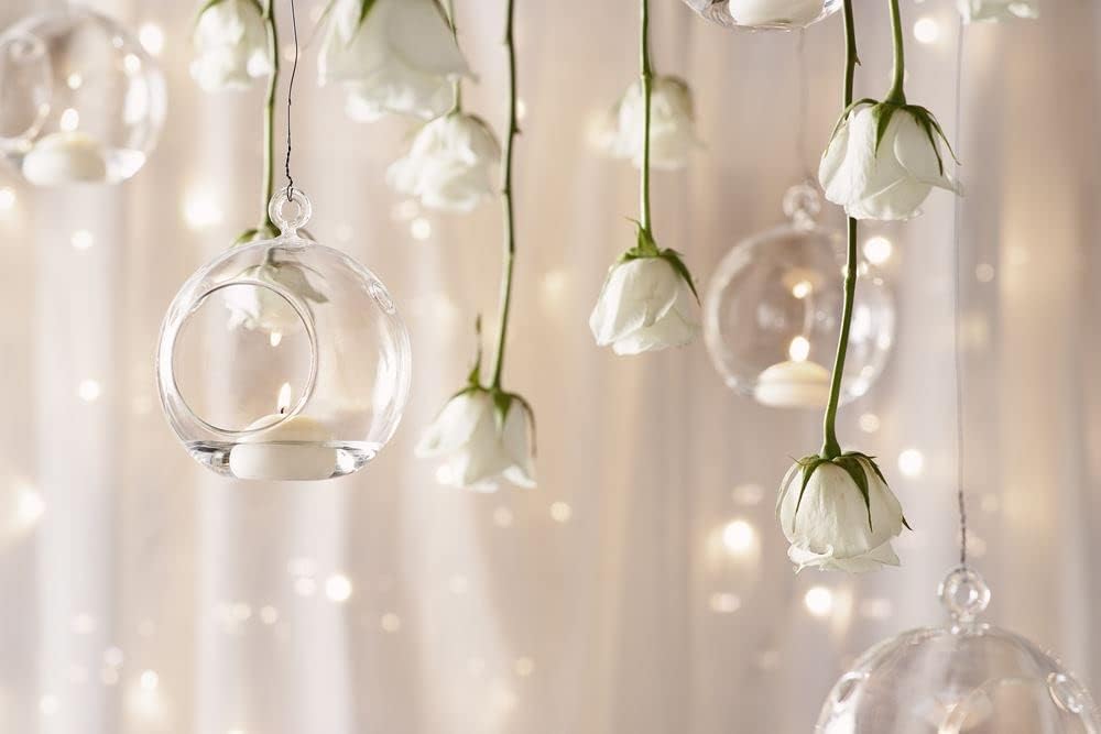 40 White Floating Candles - Elegant and Smooth Burning for Parties