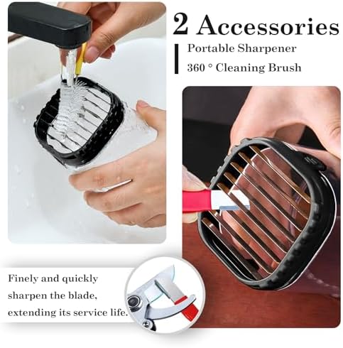 Fruit Slicer with Sharpener Cleaning Brush