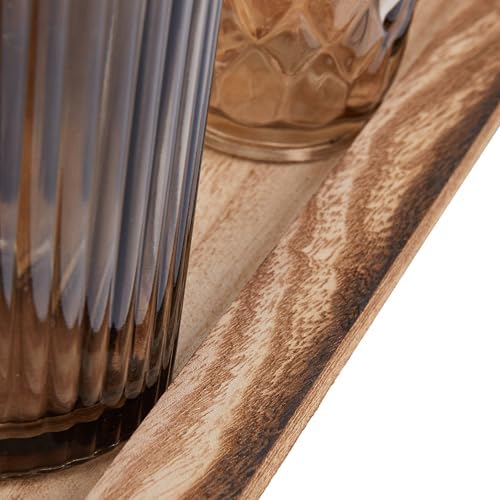 Elegant Brown Glass Votive Set