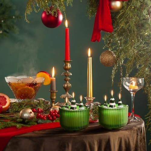 2 Pack Christmas Aspen Scented Candles Dark Green Classic