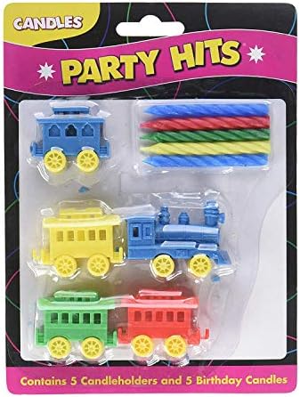 Oasis Supply Birthday Train Candle Holder 5 Candles Included