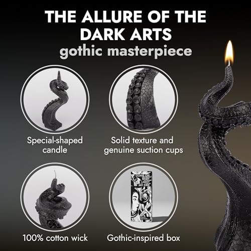 Elevate Your Goth Space with Lidy Black Octopus Tentacle Candle