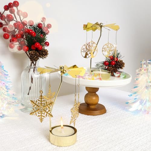 Heliltd 2-Piece Christmas Candle Holder Set Description