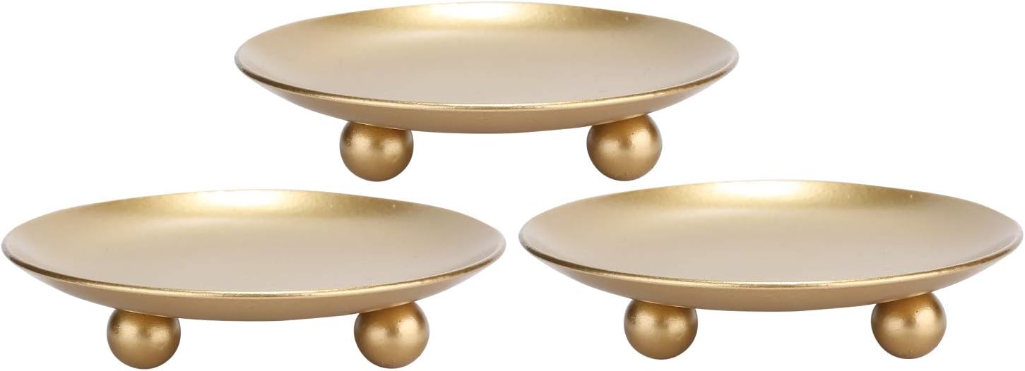 Scwhousi Iron Plate Candle Holder Set of 3 1