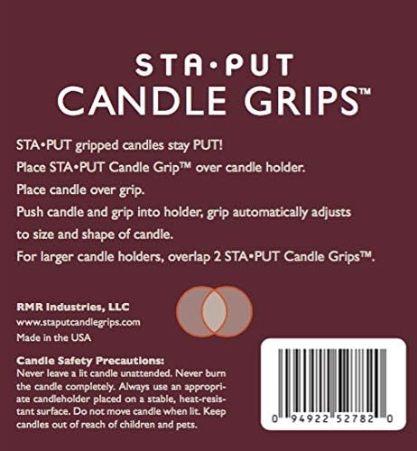 Sta-Put Candle Grips keeps candles upright in 8-pack Sayings