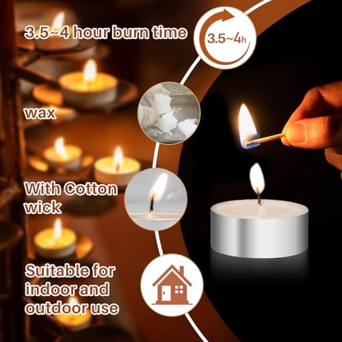 Mini Tea Lights for Home Pool and More