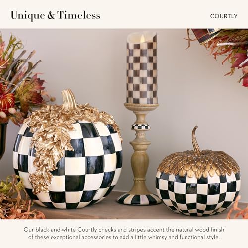 Elegant Black White Candle Holder Set