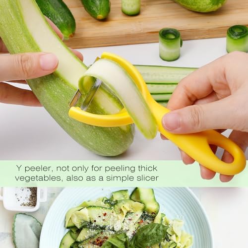Upgrade Stainless Steel Potato Peeler - 6PCS Kitchen Tool with Easy Peeling Ergonomic Design