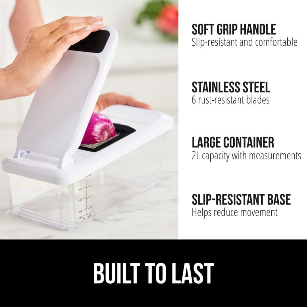 Gorilla Grip 12-Blade Vegetable Chopper BPA-Free Black