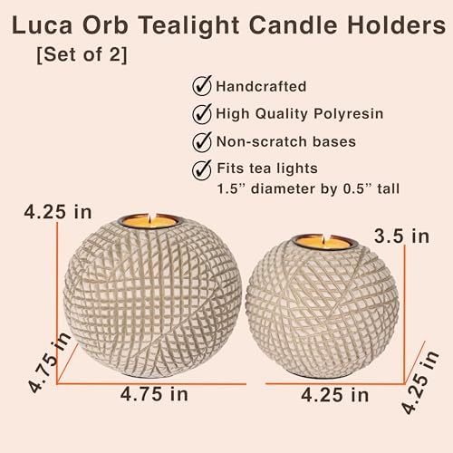 Capture the moment with our elegant Luca Orb Candle Holder Set
