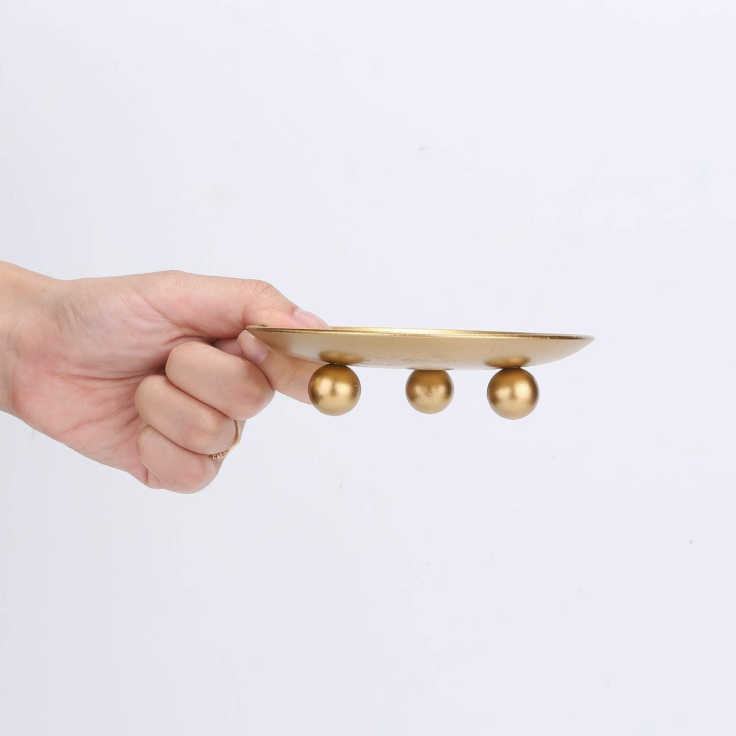 Scwhousi Iron Plate Candle Holder Set of 3 1