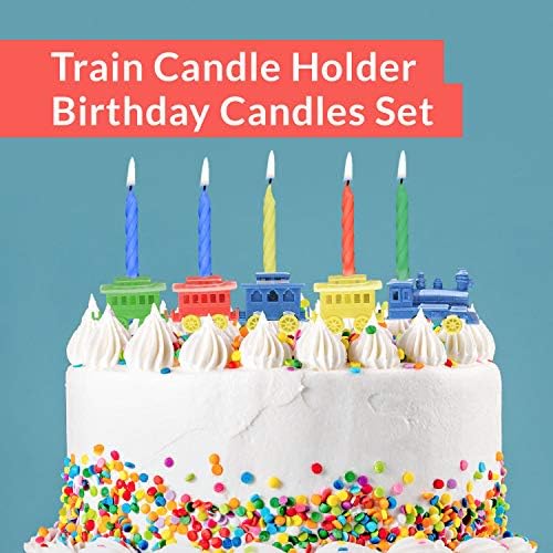 Oasis Supply Birthday Train Candle Holder 5 Candles Included