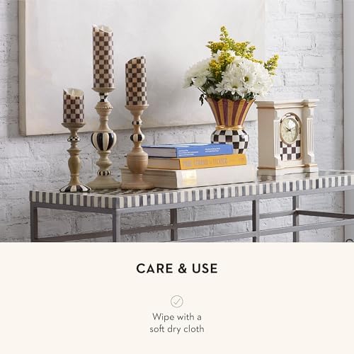 Elegant Black White Candle Holder Set