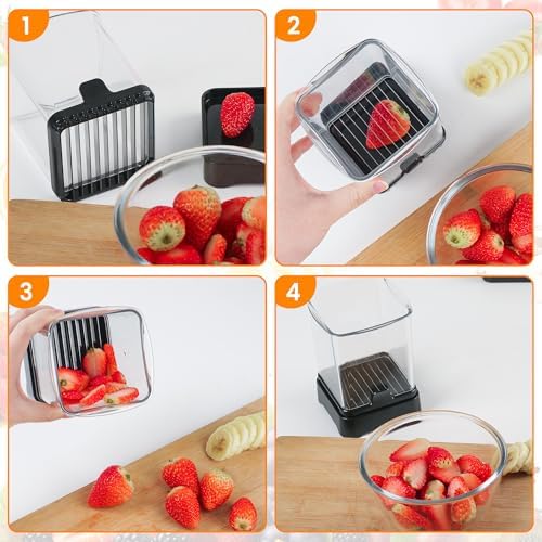Efficient Fruit Slicer with 9 Blades and Detachable Design