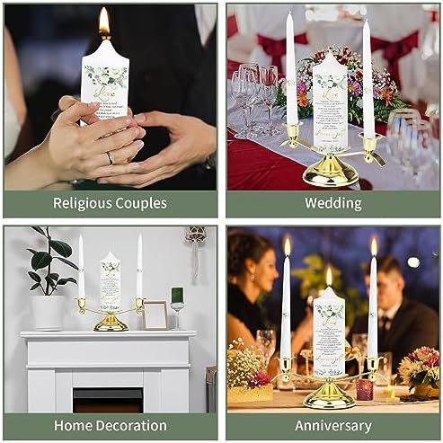 3 Unity Wedding Candles Set