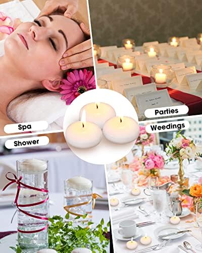 Low-needle floating tealight candles - 100 pieces 165 inch elegant unscented