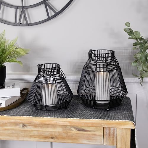 Charming Black Hurricane Candle Lantern