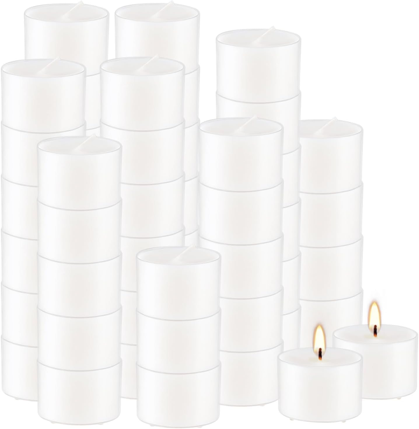 Relaxing scented tealight candles vanilla fragrance bulk set of 50